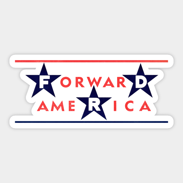 1933 Forward with Franklin D. Roosevelt Sticker by historicimage
